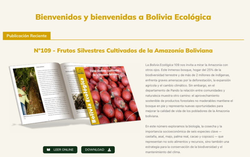 Bolivie écologique : un magazine aux pages vivantes pour connaître et protéger la Bolivie